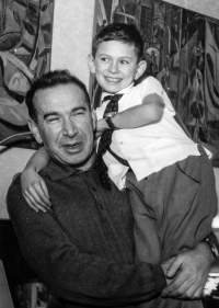 Ondřej Šteffl s tatínkem, 60. léta 20. století
