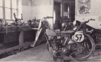Photo from the workshop where father Miloš Schütz worked