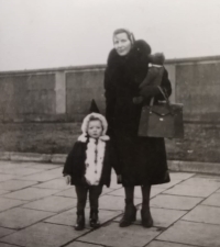 Edita as a small child with the nanny who saved her life