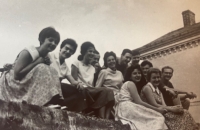 Jitka Chaloupková (druhá zprava), Soutěž tvořivosti mládeže Krnov, 1962