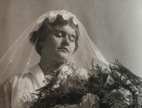Witness' sister Irena during her wedding day, 1959