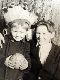 Jaroslav Pleva with his cousin Ivan, 1940s