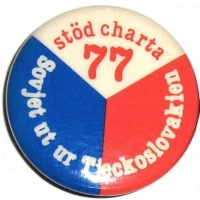 Odznak "Podporujte Chartu 77 - Sověti pryč z Československa", 1978