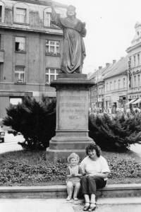 Luděk Marks' daughter Matylda with Luděk Marks' mother in 1987