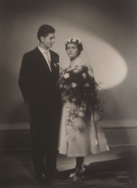 Wedding of her sister Irena and her husband Zdeněk Podhajský