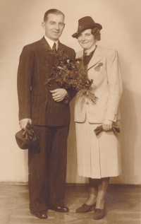 Antonín Lébr, svatba rodičů, Praha, 1939