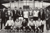 Dukla Liberec in 1983. Vlastimir Lenert is standing third from right