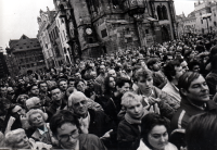 Demonstrace k 21. srpnu 1968, Praha, Staroměstské náměstí 1988