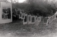 Illegal exhibition in Uničov, circa 1986