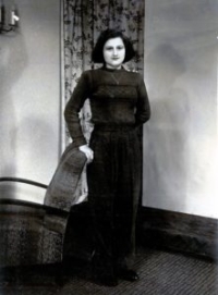Zdenka Petruželová, 16 years old, at the time of studying in Varnsdorf