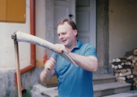 Jan Litomiský na fotografii pro předvolební kampaň v 90. letech