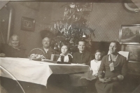 Rodina u Vánočního stromu