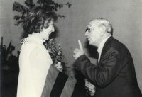 Otec Ladislav Urban se zpěvačkou Ljubou Hermanovou, 1983