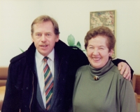 Eva Haňková s Václavem Havlem, 90. léta