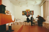 Interiér jarovského evangelického sboru po rekonstrukci (autorka návrhu rekonstrukce: Marie Jiřičková)