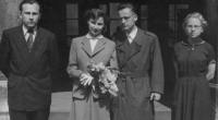 The wedding of Mr. Jágr to his first wife. 1950's