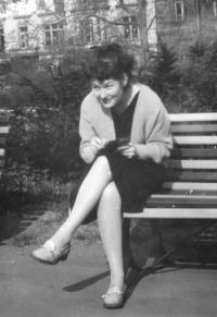The witness during her university years in Liberec. 1960