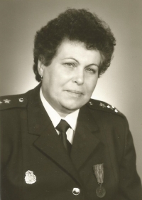 Marie Kurková in the rank of captain in 1969