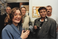 Jiří Tomáš in the 1990s with his second wife Hana and colleagues