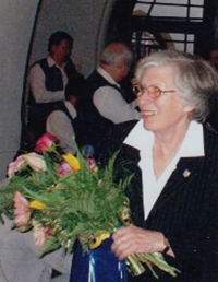 Lucy Topoľská u příležitosti převzetí Ceny města Olomouc, 2002