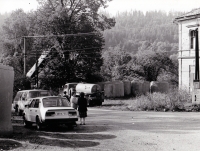 Leskovec nad Moravicí / centrum / asi rok 1987