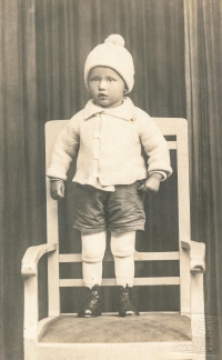 Jindřich Matoušek in his childhood