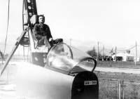 Na trenažéru katapultáže. Přeškolení pilotů na letouny MIG 23, výcvikové středisko SSSR Kazachstán, druhá polovina 70. let