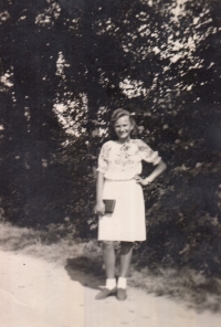 Anděla Plačková v Brně v roce 1943