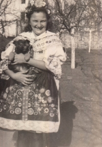 Anděla Plačková ve Znojmě v roce 1946