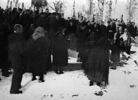 The funeral of his grandpa Jan Cahel in 1956