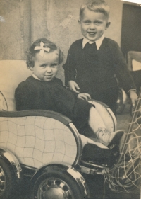 Ludmila with her brother Vojtěch in childhood