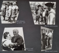 Ukázka z kroniky o Staročeských májích v Chotěšově; Václav Kohout je na první fotografii, na té pod ní je manželka