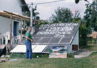 Soustředění výtvarníků Mladoboleslavska v Dobrovicích v roce 1999