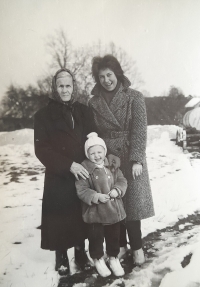 Grandma Hořejší, Marcela and the youngest grandchild (Marcela's brother)