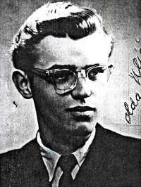 Oldřich Uličný, secondary school graduation photo, 1954