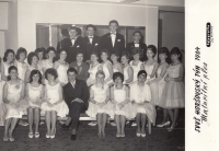 Graduation ball of the secondary school (SVVŠ) Horšovský Týn, 1964