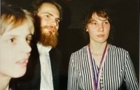 Ondřej Soukup se sestrou Barborou, Praha, 1996