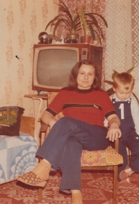 Wife with daughter Svatava, 1970s