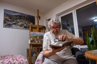 Vladimír Vlk při natáčení v Dobrovicích v roce 2023