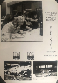 Splněný plán a otevření nové závodní jídelny (Kurt Gernert s manželkou), 1967