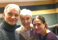Lída Engelová (uprostřed) s Ivanem Trojanem a Danou Černou, 2019