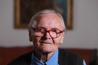 Marie Sirkovská při natáčení pro Paměť národa, 2. července 2023, Olomouc