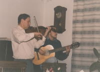 Zdeněk Beránek se synem Josefem, Vánoce 1995