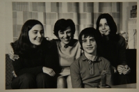 Family photo, Mária with her siblings and mother.

