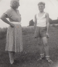 Bruno Fischer s matkou v roce 1959