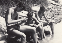 Stravování na Bystřičce u Vsetína, cca 1965