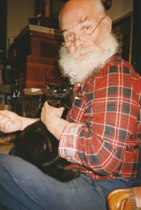 Jiří Altmann with cat