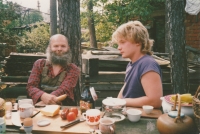 Jiri Altmann with son, 1990