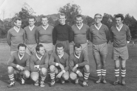 Witness in black, Tušimice power plant football team, 1967