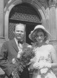 Jana and Jiří Altmanns' wedding photo, 1969